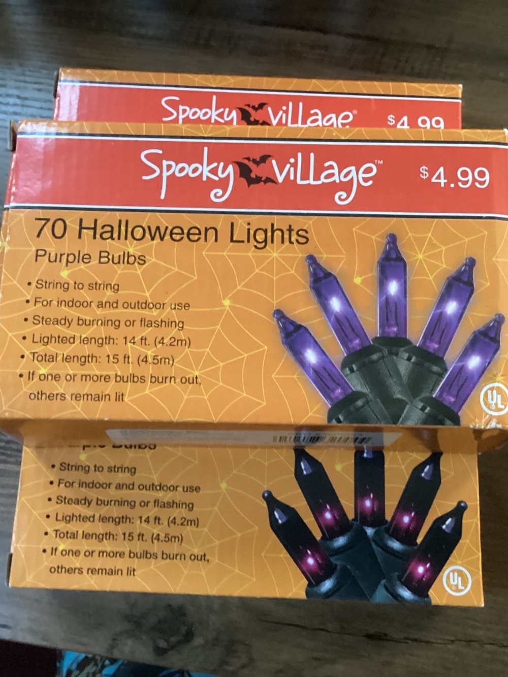 Spooky Village 70 Halloween Purple Lights Bundle 3 boxes NEW